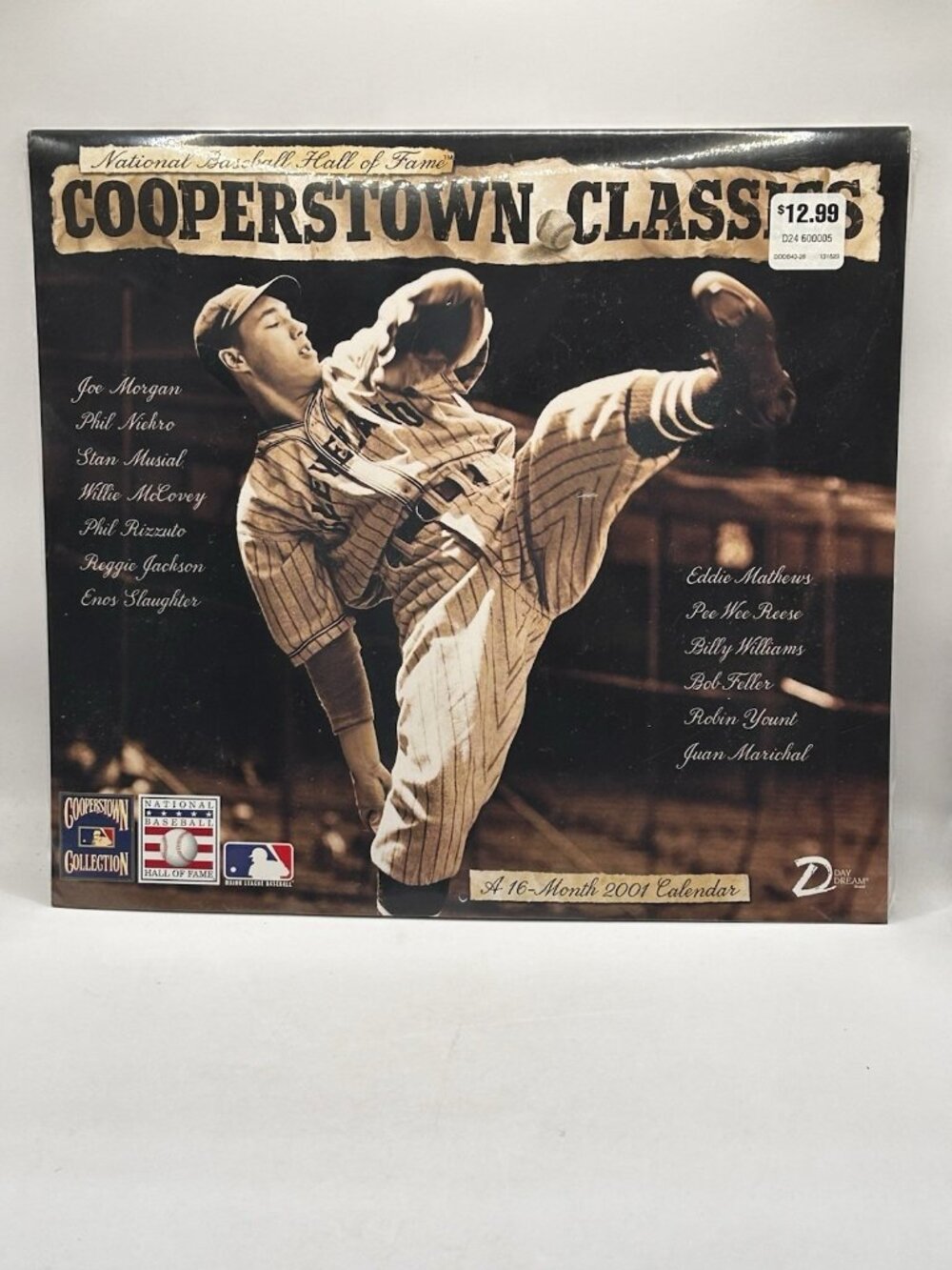 Vtg Sealed 2001 National Baseball Hall of Fame Calendar  Cooperstown Collection